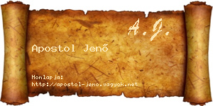 Apostol Jenő névjegykártya