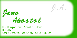 jeno apostol business card